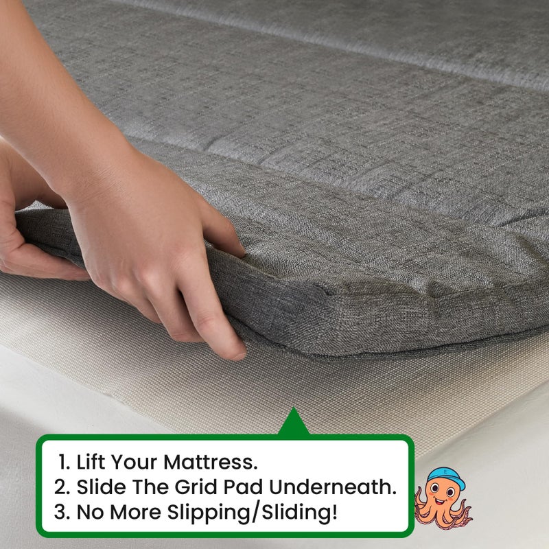 ECOHomes Non Slip Mattress Gripper Pad Stop Mattress  Keep Topper from Sliding - Anti Slip Grip Pads Holder Stop Couch Cushion  Sofa Cushions  Patio & Furniture to Prevent Sliding (Queen) - Image 5